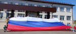 10-метровый Флаг России развернули в с.Журавлевка Целинского района